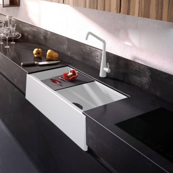 Tarja Lusso 86x51x23.5 + llave mod Reno 32 cm color blanco