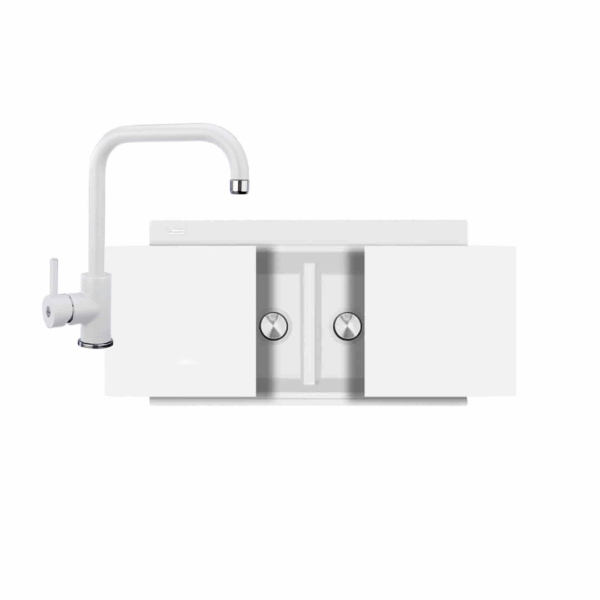 Tarja Lusso 86x51x23.5 + llave mod Reno 32 cm color blanco